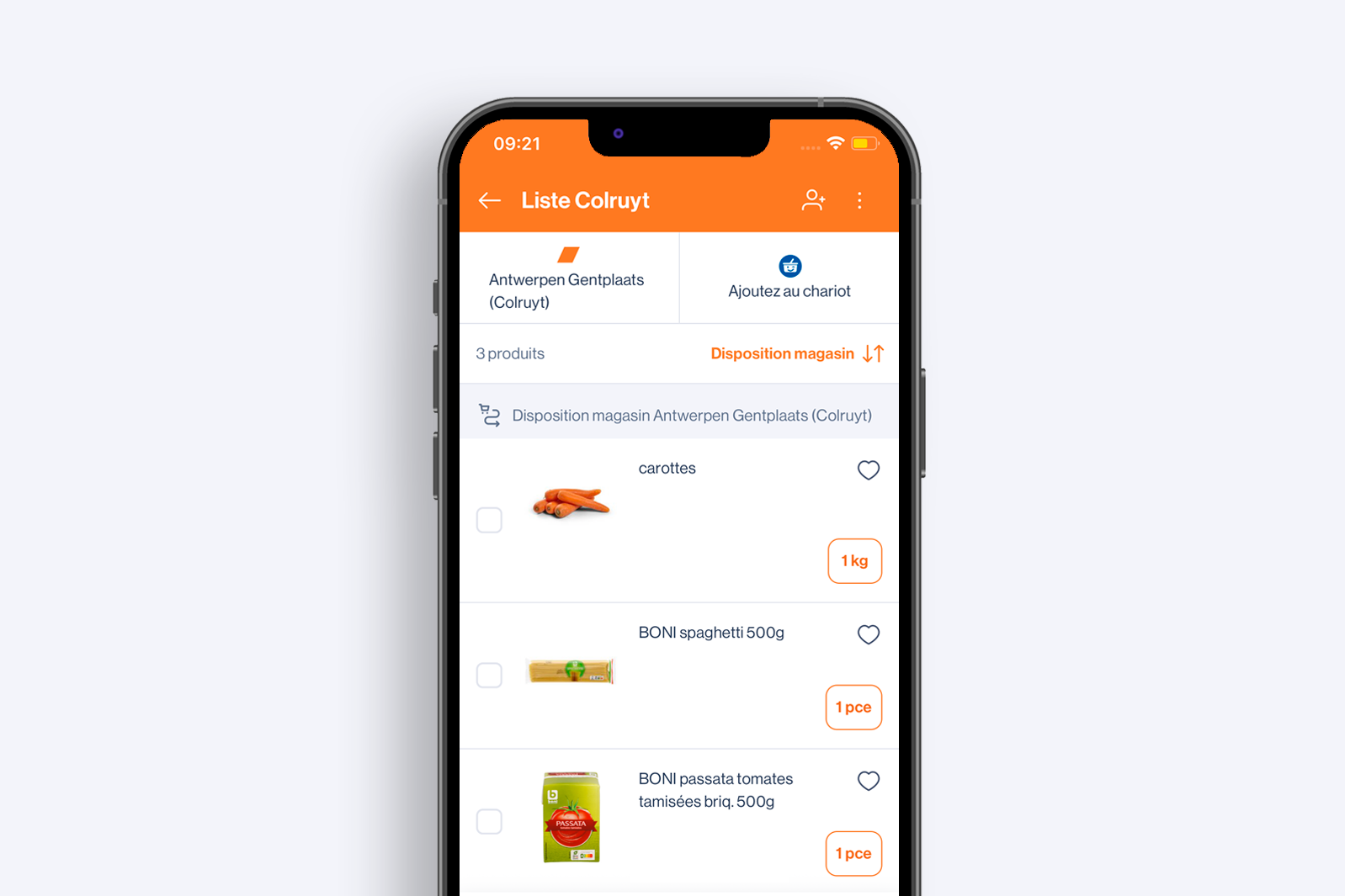 Listes dans l'application Xtra