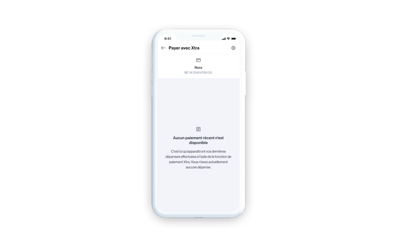 Capture d’écran de l’app Xtra montrant où consulter vos paiements mobiles.